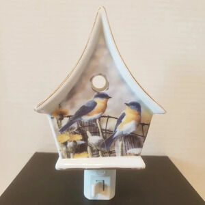 Royal Elfreda Fine Porcelain Mini Birdhouse  Night Light .